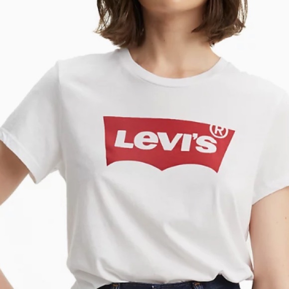 Levi's Tops - Levi’s Red and White Logo Tee XL